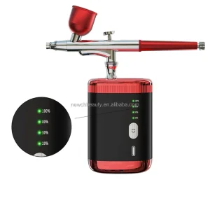 Portable Mini Airbrush with USB Charging Air Brush Nail Art Spray Gun Cordless Airbrush Compressor for Makeup Tattoos DIY Paint