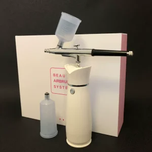 Portable Mini Facial Paint Airbrush Compressor Makeup Set Rechargeable Piston ABS Copper Material Eco Friendly Cordless