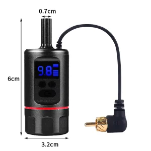Portable Mini Wireless Tattoo Power Supply Rotary Tattoo Machine DC Connector 104g 3 4 Hours Permanent Makeup Accessory