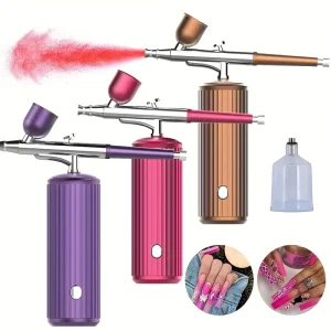 Portable Nail Painting Airbrush with Compressor Machine Kit