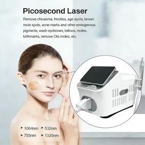 Portable Picosecond Laser Equipment Tattoo Removal Freckle Removal Skin Whitening With Water Cooling System for Salon Home Use