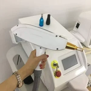 Portable Q switch Nd Yag Laser Tattoo Removal Carbon Peeling Skin Whitening Machine with 1064nm and 532nm Treatment Head