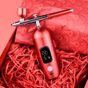 Portable Rechargeable Copper ABS Airbrush Tattoo Kit Dual Action Spray Gun Airbrush Compressor for Body Art Temporary Tattoo