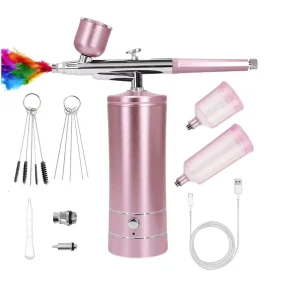 Portable Rechargeable Cordless Auto Handheld Nail Art Barber Cake Decor Makeup Airbrush Compressor Facial Oxygen Nano Spray