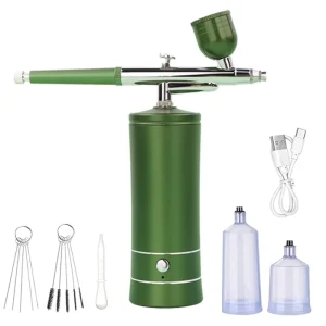 Portable Rechargeable Cordless Eyeshadow Body Tattoo Nail Cake Decorating Paints Foundation Nano Spray Mini Airbrush Kit