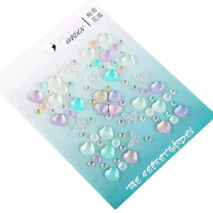 Portable Tattoo Machine Accessories Pearl Stone Tattoos Stickers Temporary Makeup Acrylic Face Jewels Colourful