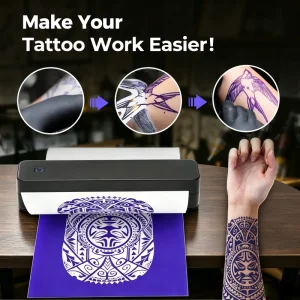 Portable Thermal Printer A4 Tattoo Office Use Mini Portable Thermal BT+USB 620g IOS Android MacOS Inkless Fast Printing