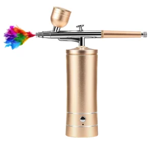 Portable Wireless ABS Nano Airbrush System Low Noise Gel Nail Art Sprayer Barber Paint Spray Airbrush Compressor