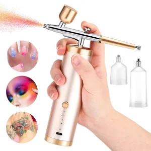 Portable Wireless Electric Handheld Facial Mist Sprayer Cold Mist Air Airbrush Kit for Home Car & Hotel USB & Battery Powered