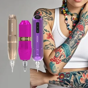Portable Wireless Tattoo Gun Pen Stainless Steel Permanent Makeup Machine
