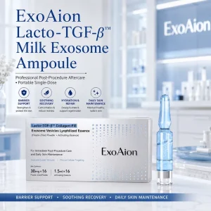 Post Treatment Aftercare with Barrier Support Soothing & Hydration Boost for Aesthetic Clinics ExoAion Milk Exosome Ampoule