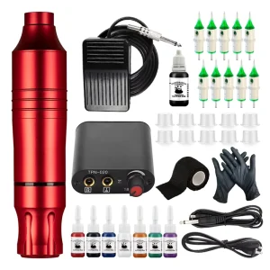 Power Supply Tattoo Kit Tatoo Pen Rotary Tattoo Machine Set Full Accessories Kit Professional Tattoo Pen Set