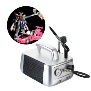 Powerful Quiet Working 45PSI Gravity Professional Airbrushing System Artist Set Kit for Acrylic Paint