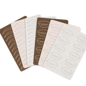 Practice Skins Permanent Makeup Training Pad Soft Silicone Pink Skin Color Lip Eyebrow Tattoo Double Sided Print PMU