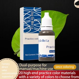 Practice Tattoo Ink Microblading Pigments for Permanent Makeup Training Waterproof Non Human Use 10ml PMU Tattoo Supplier
