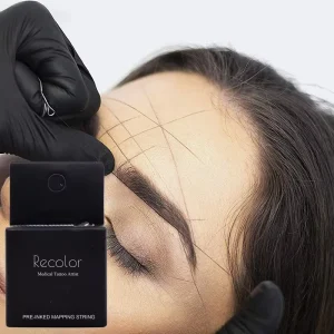 Pre-Inked Microblading String for Brow Mapping Measuring Tool for Marking Symmetrical Eyebrows