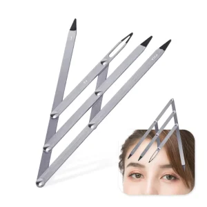 Precise Positioning Microblading Eyebrow Ruler Stainless Steel Eyebrow Measure Tools