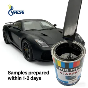 Premium 1K Matte Black Auto Paint Durable Acrylic Car Coating 1L Sample Support