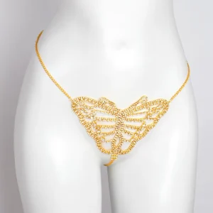 Premium Crystal Butterfly Waist Jewelry Women Gold Rhinestone Beach Party Glamorous Fashion Body Chains