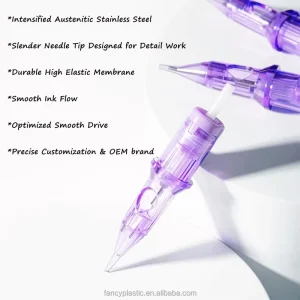 Premium Disposable Nano Silicone Stainless Steel PMU Microblading Cartridge Needles 0.5mm Taper Permanent Makeup Brand