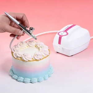 Premium Eco Friendly Plastic Square Cake Tools Set Airbrush Kit Multiple Nozzles 10L/min Flow 25PSI Pressure for Smooth Spraying