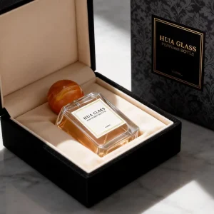 Premium Empty Clear Glass 30/50/100ml Octagon Perfume Bottles Marbled Round Cap Fragrance With OEM Service
