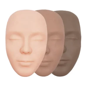 Premium Full Face Silicone Practice Skin Tattoo Microblading Mannequin Face for Permanent Makeup Brows Lips Practice Skin