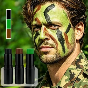 Professional Camouflage Twist Face Paint Stick Crayon Black Brown Green Waterproof Non-toxic CE Certified Halloween Body