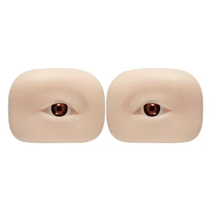 Premium Realistic Silicone Eye and Eyebrow Practice Model Skin Training Accessory for Permanent Makeup and Tattoo Artist