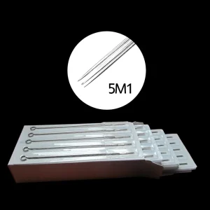Premium Stainless Steel Eyebrow Tattoo Traditional Needle 50pcs RL RS RM M1 M2 F 0.35mm Textured Tattoo Needles Bar for Coil