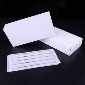 Premium Traditional Stainless Steel Eyebrow Tattoo Needles 50pcs Disposable RL RS RM M1 M2 F on Bar Coil Tattoo Machine
