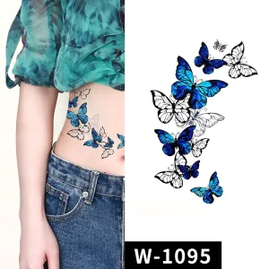 Pretty Flower Waterproof Tattoo Stickers for Women