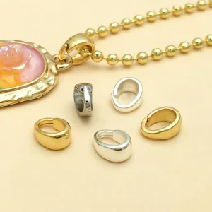 Price 18K Gold Plated Pendant Clip Melon Seeds Buckle for DIY Necklaces Jewelry Findings Connector Accessories