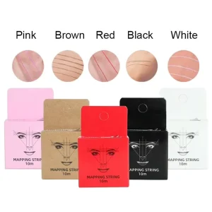 Price Multi Color Pre Inked Microblading Eyebrow Mapping String with Easy to Use Design for Eyebrow Position Measuring