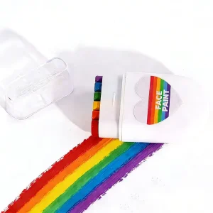 Pride Rainbow Face Painting Kits Markers Crayons Natural Plant-Based Safe Non-Toxic Festive Parties Parades Celebrations Spring