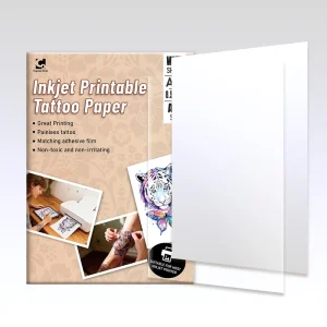 Printable Tattoo Paper Inkjet Compatible Temporary Water Transfer Body Art Sheets for Art Class Kits Festivals Summer Events