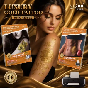 Printable Temporary White Tattoo Paper for Body and Face, Inkjet/Laser, for Sports Events and Parties