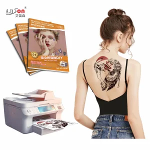 Printable Water Transfer Tattoo Sticker for Face Laser Inkjet Temporary Adhesive Sheet