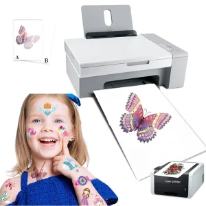 Printable White AB A4 Tattoo Paper for Temporary Waterslide Body Art