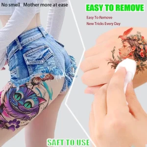 Printable White AB Tattoo Sticker for Face & Body Art Clear Inkjet Laser Temporary Design