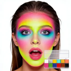 Private Label 12 Color Waterproof Face and Body Paint Set for Parties and Festivals Makeup Body Painting Supplies