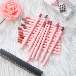 Private Label 18 Colors Vegan Lip Liner Nude High Pigment Long Lasting Creamy Lipliner Pencil