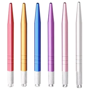 Private Label 18U Cartridge Disposable Stainless Steel Microblading Eyebrow Needles Pen Makeup Tools Kit