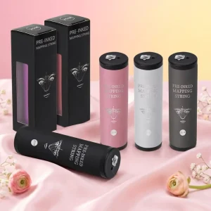Private Label 20m Box Permanent Eyebrow Tattoo Ink Positioning Line Mapping Ink Line Ruler Cotton String Beauty Tools 30g Easy