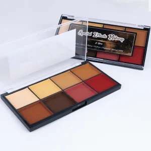 Private Label Alcohol Activated Non Toxic Waterproof Long Time Lasting 8 color Face Body Paint Palette Skin Colors Sfx Makeup