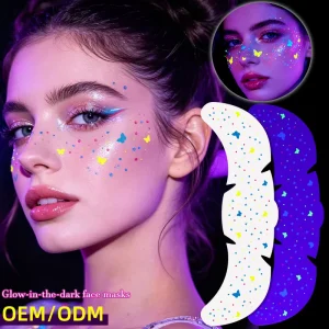 Private Label Cute Cartoon Face Tattoo Sticker Custom Mini Heart Star Character Design Cosmetic Grade Body Art Decals