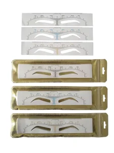 Private Label Disposable Eyebrow Shapes Stencil Template Sticky Ruler PMU Supplies Plastic Microblading Measuring Sticker Tool