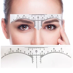 Private Label Disposable Tattoo Eyebrow Ruler Adhesive Microblading Ruler Cosmetic Tattoo Accessory Mapping Tool Sticker