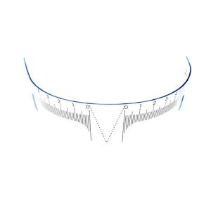 Private Label Double Scale Eyebrow Ruler Tattoo Design Measuring for Permanent Makeup