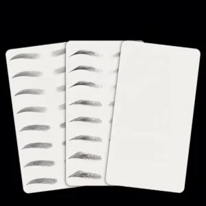 Private Label Fake Tattoo Skin White Color Thickened Lengthened Microblading Practice Skins 16*15 2mm Plastic Double Sides